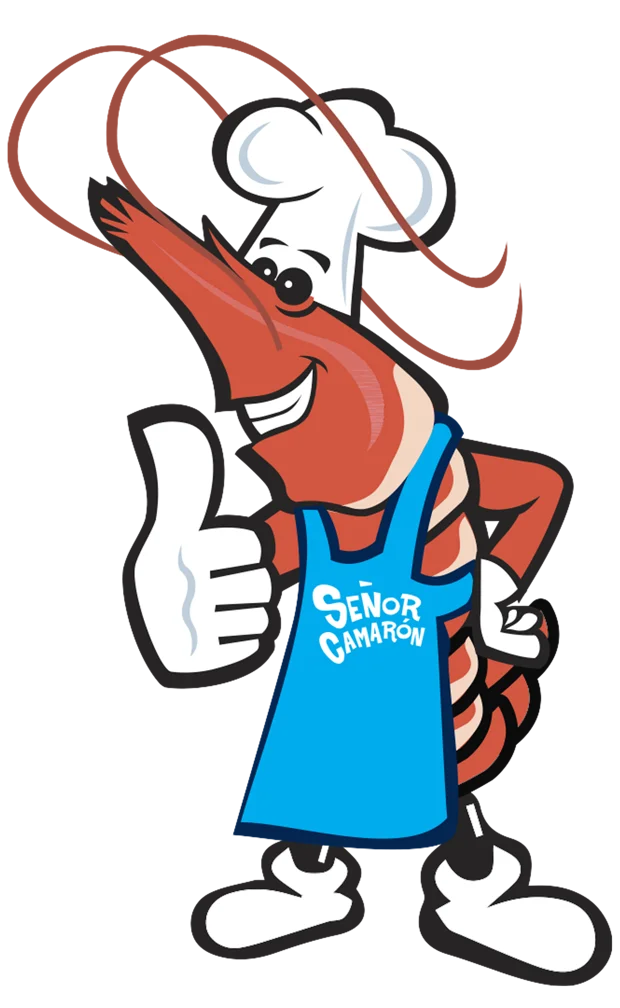 Señor Camarón — nuestra mascota, el camarón chef
